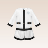 Milly Girls White Cardigan and Shorts Set