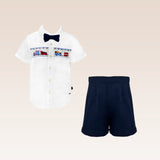 Nigel Boys Smocked Polo and Shorts Set
