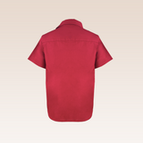 Dalton Boys Red Button-Down Short Sleeves