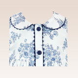 Aliyah Baby Girls Navy Button-Front Dress