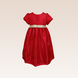 Nalani Girls Red Textured Dress