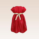 Nalani Girls Red Textured Dress