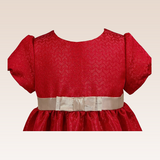 Nalani Girls Red Textured Dress