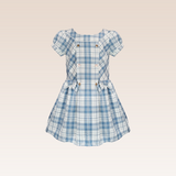 Maeva Girls Blue Checkered Dress