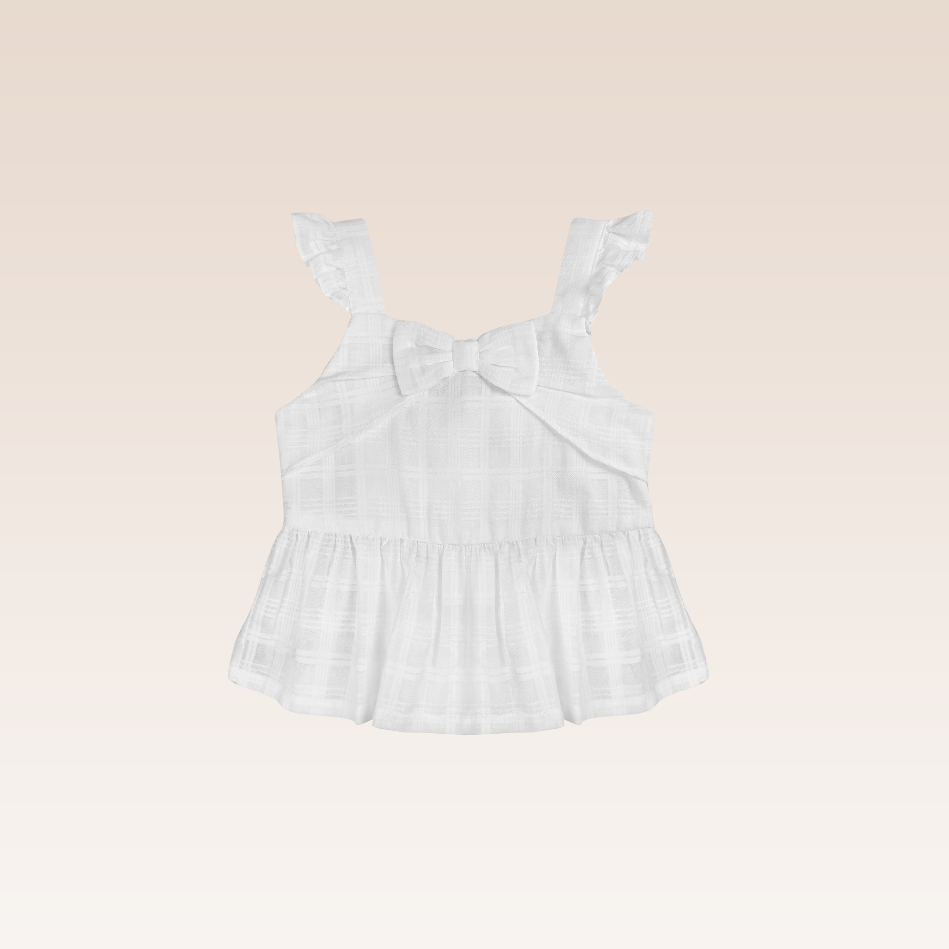 Noreen Girls Ivory Textured Top