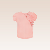 Nadelyn Girls Peach Top with Ruffles