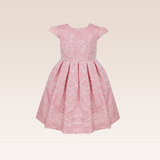 Olenna Girls Rose Textured Party Dress