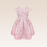 Olenna Girls Pink Textured Party Dress