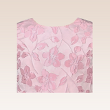 Olenna Girls Pink Textured Party Dress