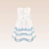 Orabella Girls Light Blue Ruffled Dress
