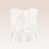 Orabella Girls Light Blue Ruffled Dress