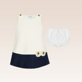 Racquel Baby Girls Ivory Shift Dress