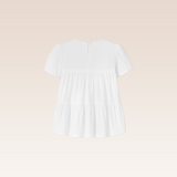 Portia Girls White Tiered Top