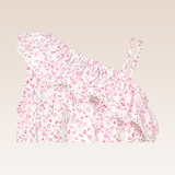 Sherie Girls Pink One Shoulder Romper