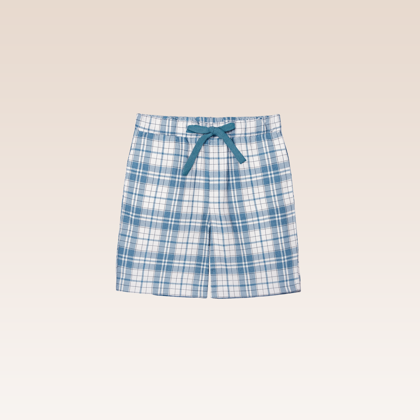 Marcus Boys Blue Checkered Drawstring Shorts