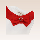 Rozenne Girls Red Striped Party Dress