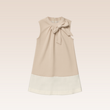 Patte Girls Beige Shift Dress