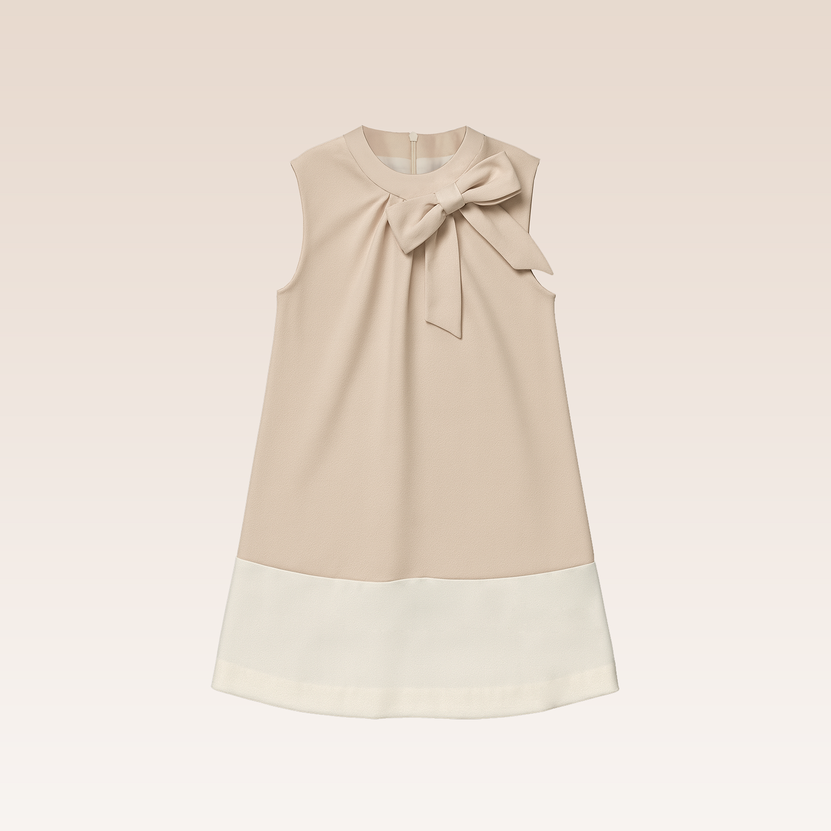 Patte Girls Beige Shift Dress