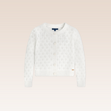 Sienna  Baby Girls White Knitted Cardigan