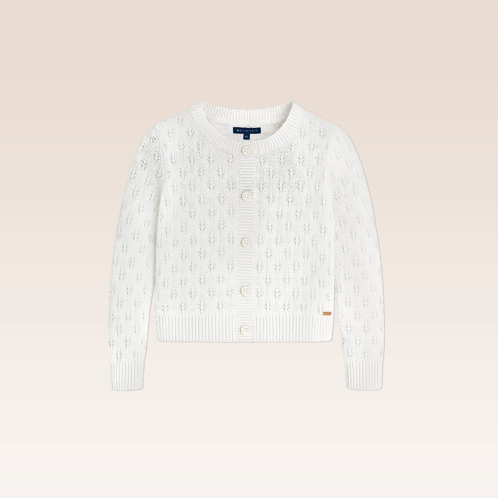 Sienna  Baby Girls White Knitted Cardigan