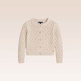 Sienna Girls Beige Knitted Cardigan