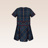 Nova Girls Dark Green Drop-Waist Dress