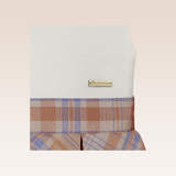 Macey Girls Beige Checkered Dress