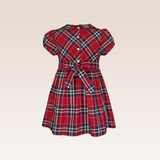 Serafin Baby Girls Red Checkered Smocked Dress