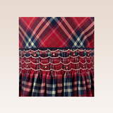 Serafin Baby Girls Red Checkered Smocked Dress