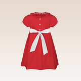 Soleil Red Smocked Dress