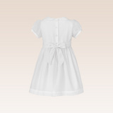 Sarina Girls White Smocked Dress