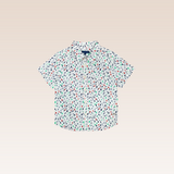 Sevi Boys Green Button-Down Short Sleeves