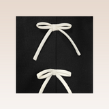 Thierry Girls Black Shift Dress with Bows