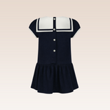 Tayla  Baby Girls Navy Drop Waist Sailor Dress