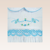 Neve Baby Girls Light Blue Smocked Dress with Embroidery