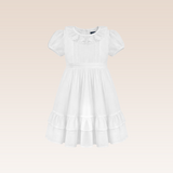 Simone Girls White Ruffled Communion Dress