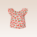 Oprah Girls Cream Ruffled Top