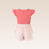 Gummy Girls Light Pink Top and Shorts Set