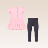 Sharlene Baby Girls Pink Bubble Skirt Dress Set with Headband