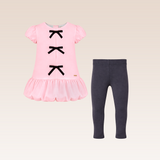 Sharlene Baby Girls Pink Bubble Skirt Dress Set with Headband