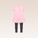 Sharlene Baby Girls Pink Bubble Skirt Dress Set with Headband