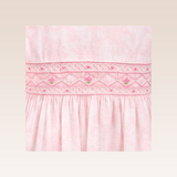 Lauren Girls Pink Textured Smocked Dress