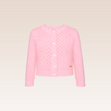 Mayline Girls Pink Knitted Cardigan