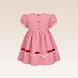 Aria Baby Girls Red Striped Dress