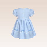 Aria Baby Girls Light Blue Striped Dress