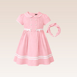 Sarie Girls Pink Dress with Headband