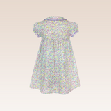 Lilou Baby Girls Lilac Smocked Button-Down Dress