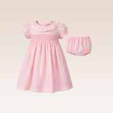 Nahja Baby Girls Pink Smocked Dress