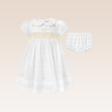 Larissa Baby Girls Ivory Smocked Dress