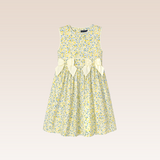 Amie Girls Light Yellow Floral Dress